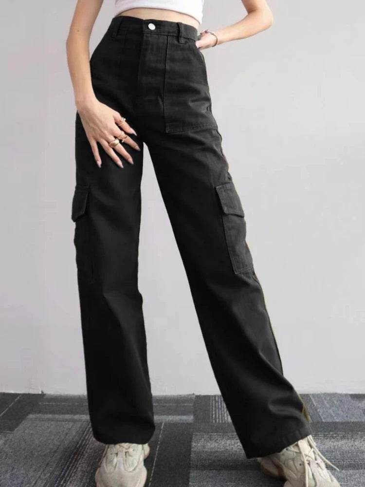 Y2K Women's Vintage Cargo Pants - Casual Techwear Streetwear Style - Buy Center
