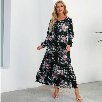 XIBUSANA Bohemian Chiffon Maxi Dress - Floral Print for Women - Buy Center