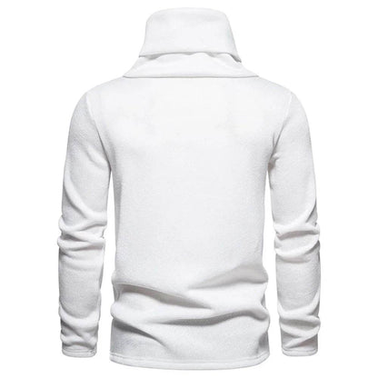 Autumn Winter Men Turtleneck Long Sleeve Sweater Korean Trend Solid Color Basic Shirt Knitted Button Design Pullover Man Clothes - Buy Center