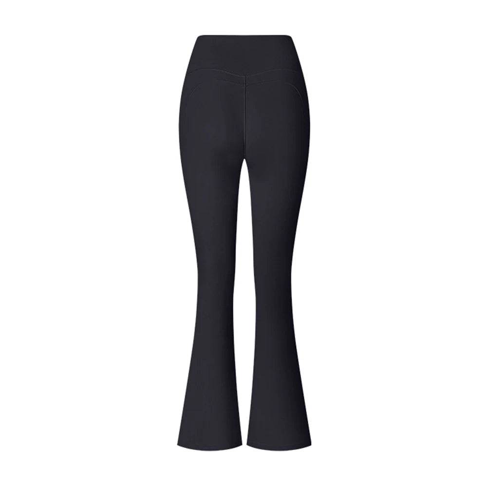 Women's High Waist Flared Leggings - Stylish Workout Pants with Pockets - Buy Center