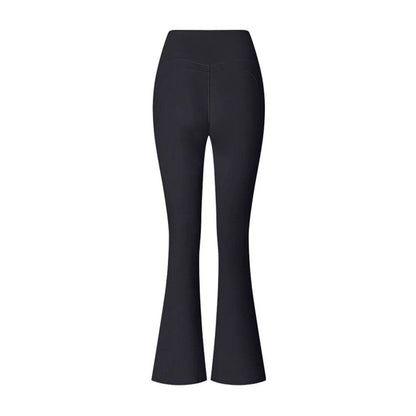 Women's High Waist Flared Leggings - Stylish Workout Pants with Pockets - Buy Center