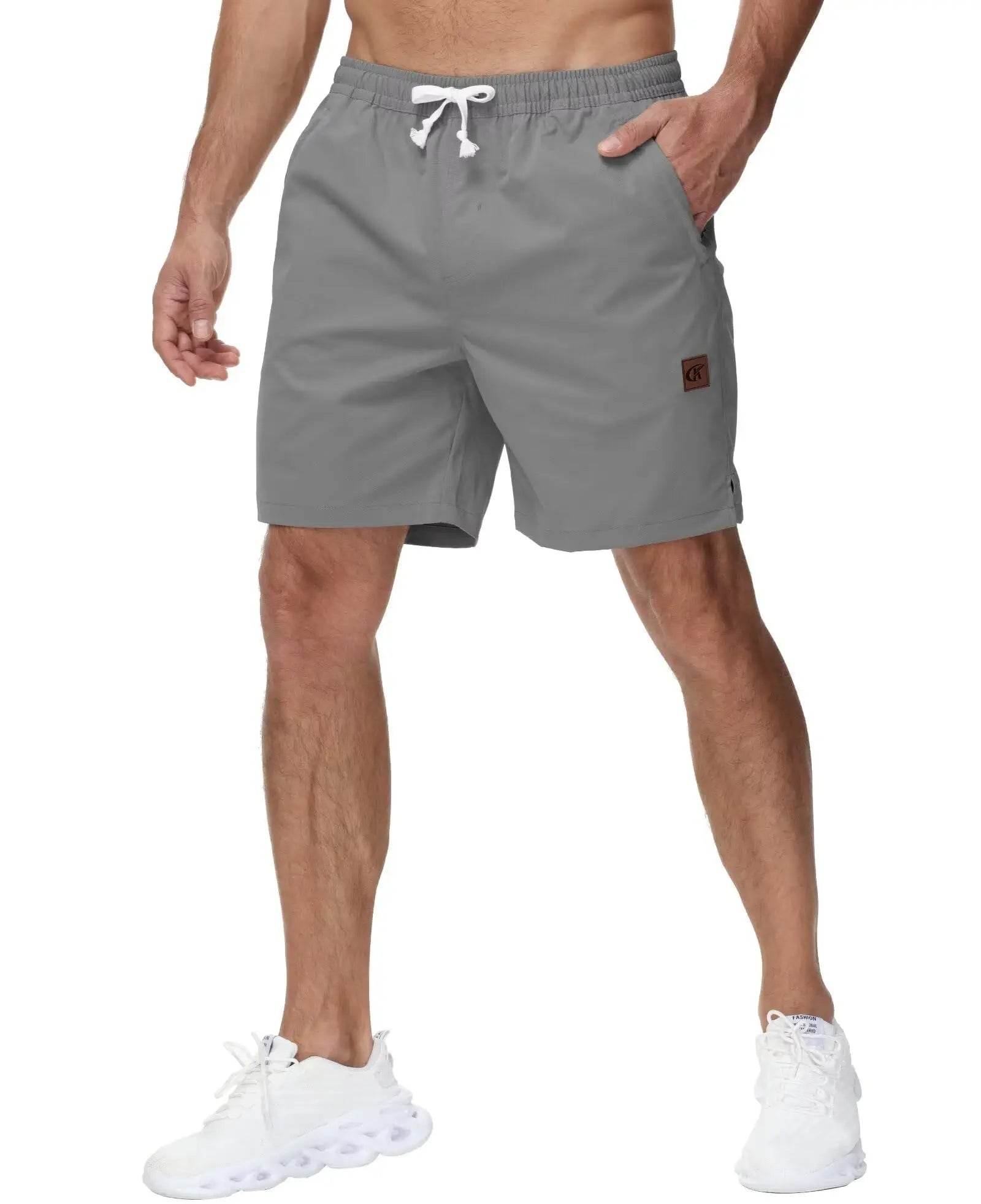 Men's Casual Twill Shorts - 7 Inch Stretch Cargo with Zipper Pockets - Buy Center