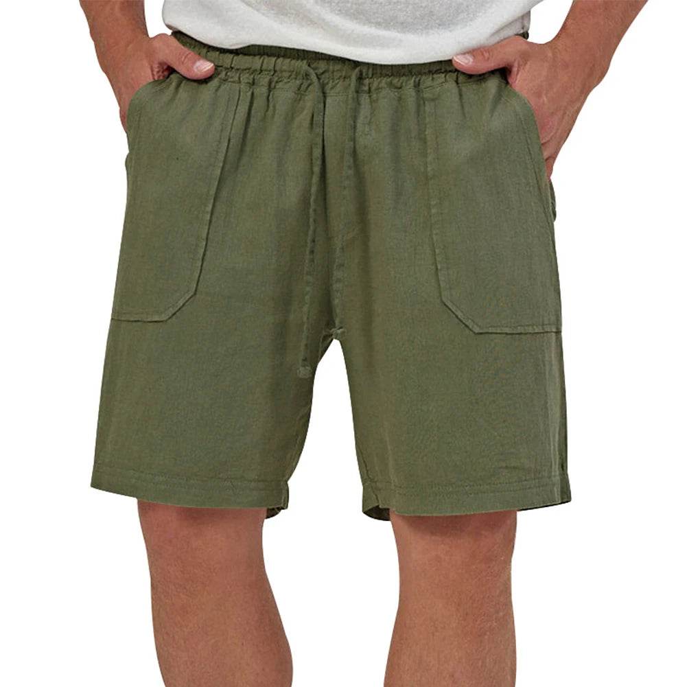 Summer High Waist Shorts - Men's Cropped Cotton Linen Fashion Pants - Buy Center