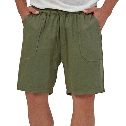 Summer High Waist Shorts - Men's Cropped Cotton Linen Fashion Pants - Buy Center