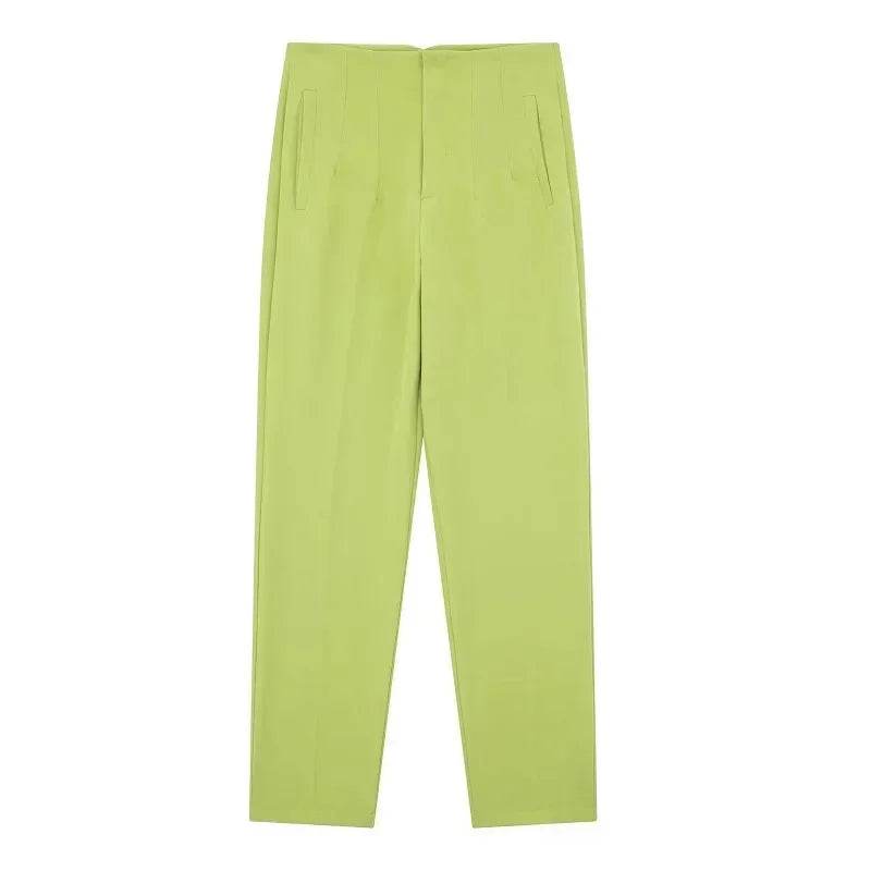 TRAF High Waist Women's Trousers - Office Wear & Casual Style - Buy Center