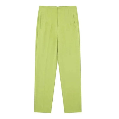 TRAF High Waist Women's Trousers - Office Wear & Casual Style - Buy Center