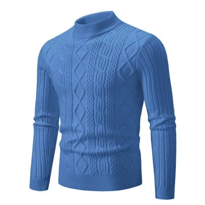2023 Men's Winter Sweaters - Solid O-Neck Knitted Pullover, Warm & Slim Fit - Buy Center