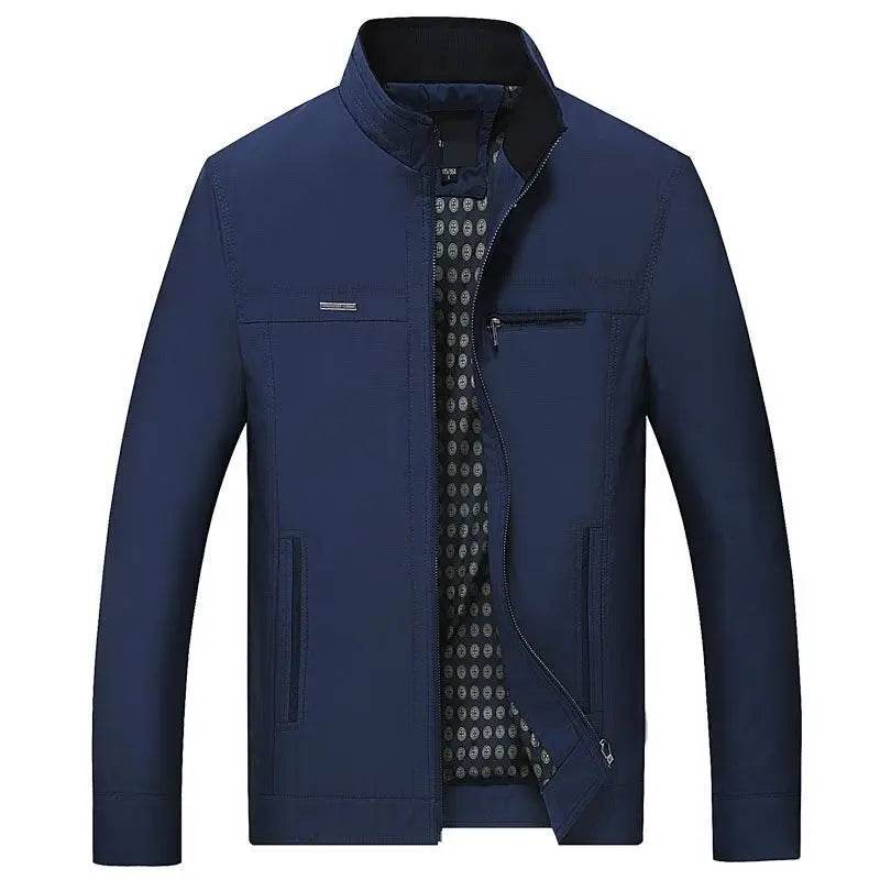MANTLCONX Men's Thin Solid Color Jacket - Casual Business Wear for Spring - Buy Center