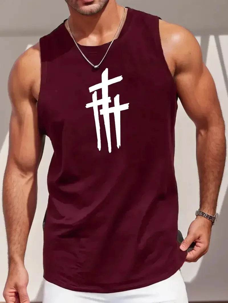 Men's Summer Round Neck Tank Top - Casual Gym Fitness Vest - Buy Center