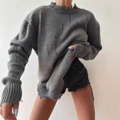 Women's Oversize Turtleneck Sweater - Thick Vintage Chunky Knit - Buy Center