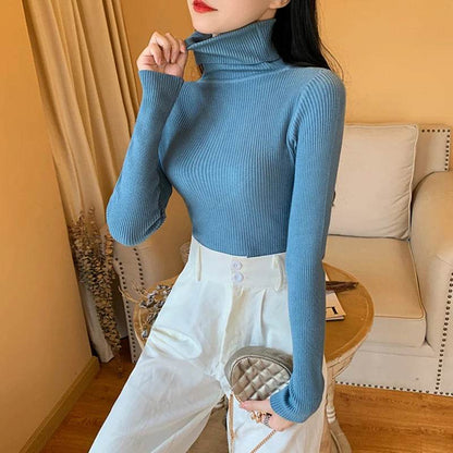 Women's Knitted Turtleneck Pullover - Autumn Winter Sweater - Buy Center