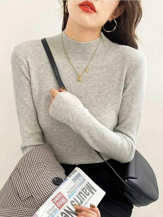 Women's Autumn Winter Turtleneck Sweater - Slim Fit Knitted Top - Buy Center