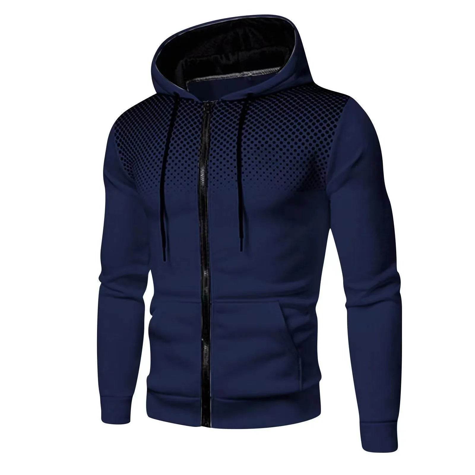 2024 Men's Hoodie Jacket - Casual Zipper Pullover for Spring & Autumn - Buy Center