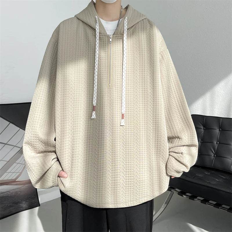 FAVOCENT Men's Hooded Sweatshirt - Casual Loose Pullover for Spring & Autumn - Buy Center