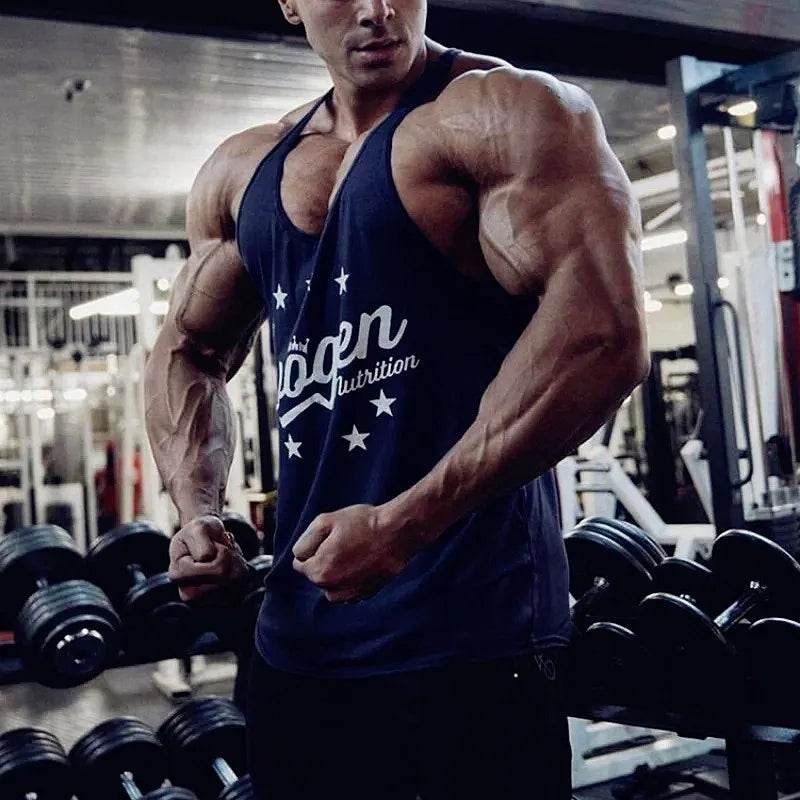 VANQUISH FITNESS Men's Cotton Sports Tank Top - Sleeveless Gym Vest - Buy Center