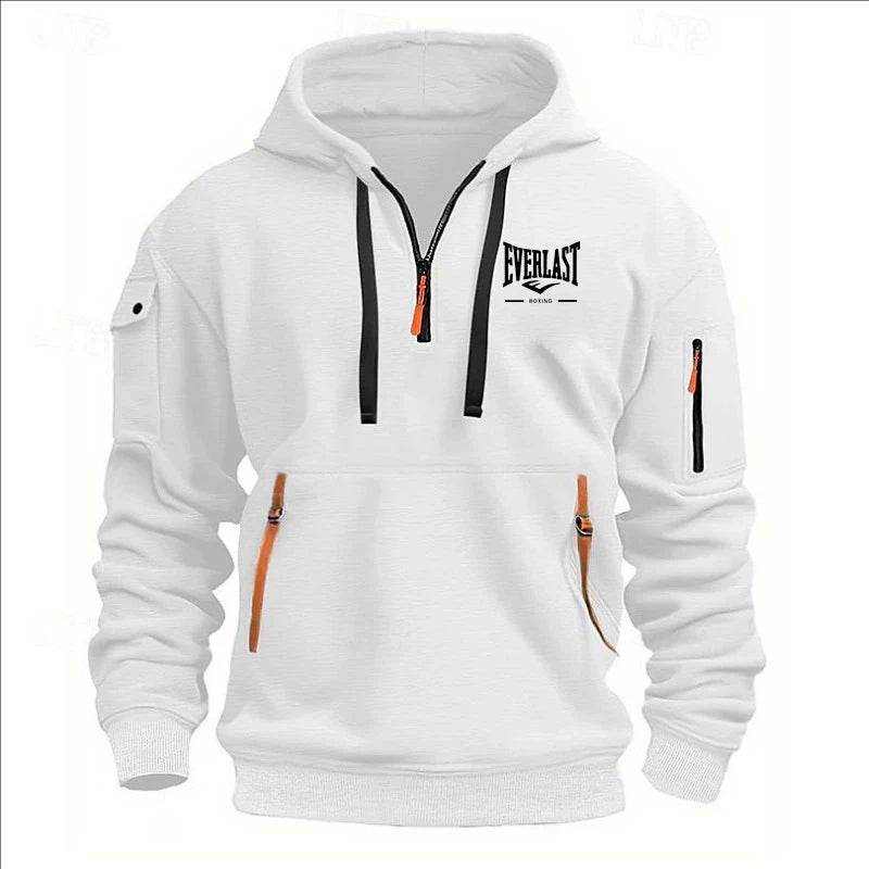 Stylish Men's Printed Hoodie - Multi-Zipper Design for Casual Comfort - Buy Center