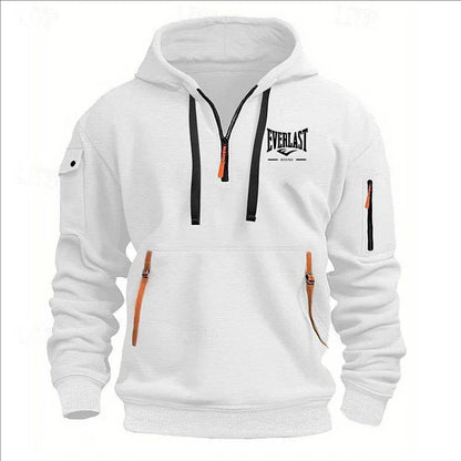 Stylish Men's Printed Hoodie - Multi-Zipper Design for Casual Comfort - Buy Center