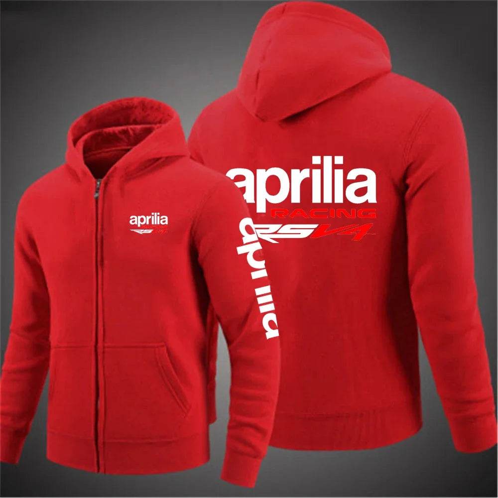 Aprilia Racing RSV4 Men's Printed Hooded Jacket - Casual Autumn Sportswear - Buy Center