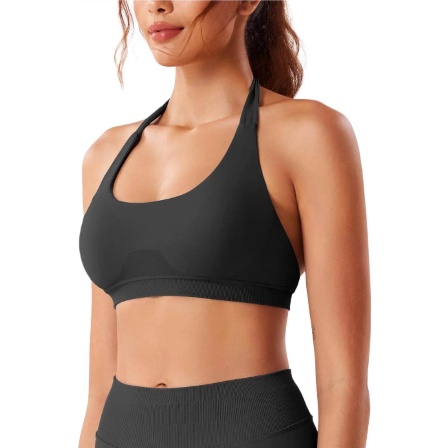Women’s Summer Fitness Set - High Waist Yoga Shorts & Backless Bra - Buy Center