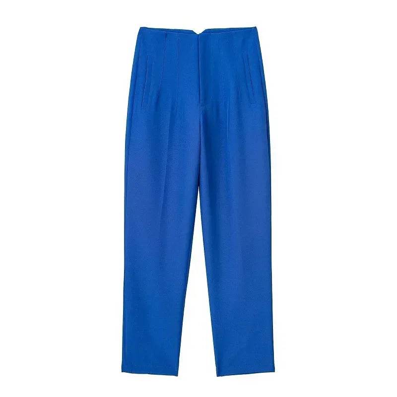 TRAF High Waist Women's Trousers - Office Wear & Casual Style - Buy Center