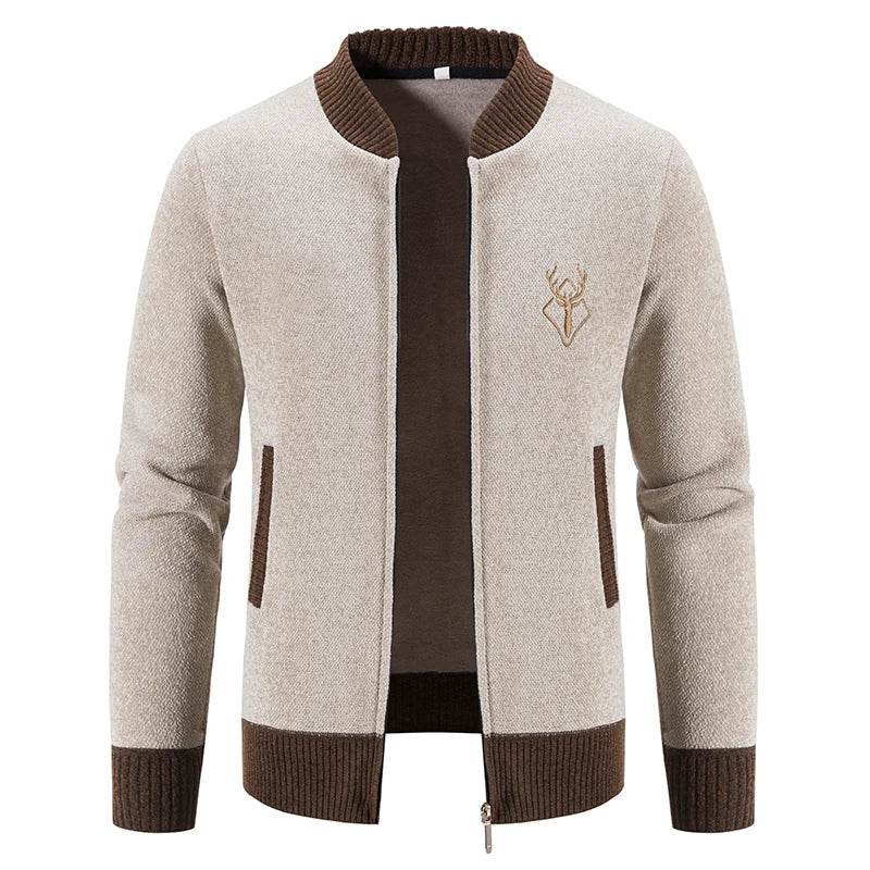 ENWEIGE Men's Knit Sweater Jacket - Casual Cold Weather Y2K Streetwear - Buy Center