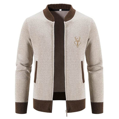 ENWEIGE Men's Knit Sweater Jacket - Casual Cold Weather Y2K Streetwear - Buy Center