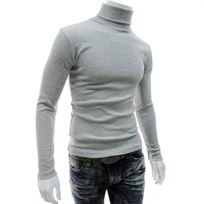 SANWOOD Men's Long Sleeve Pullover - Solid Color Stretchy Knitted Top - Buy Center