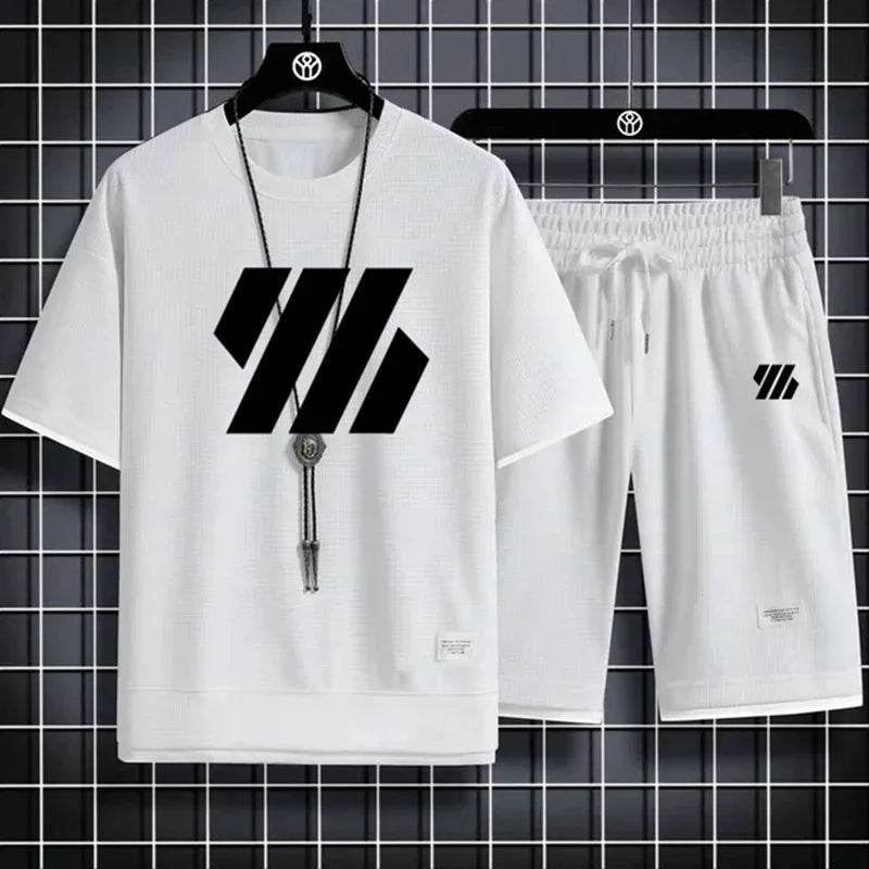 Men's Casual Sports Suit - Short Sleeve Tracksuit Summer Set - Buy Center