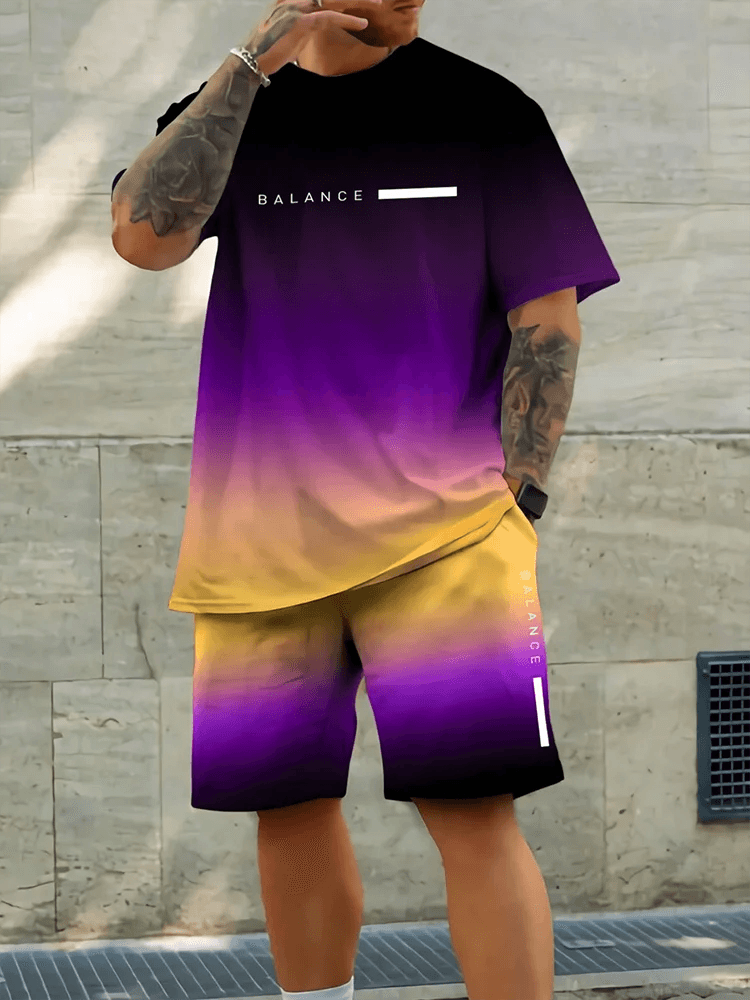 Hawaiian Style Men's T-Shirt & Beach Pants Set - Casual Summer Outfit - Buy Center