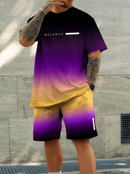 Hawaiian Style Men's T-Shirt & Beach Pants Set - Casual Summer Outfit - Buy Center