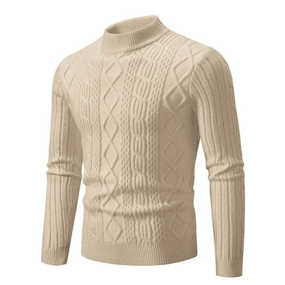 2023 Men's Winter Sweaters - Solid O-Neck Knitted Pullover, Warm & Slim Fit - Buy Center