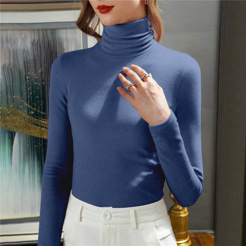 Oeak Slim Knitted Turtleneck Top - Casual Autumn/Winter Women Sweater - Buy Center