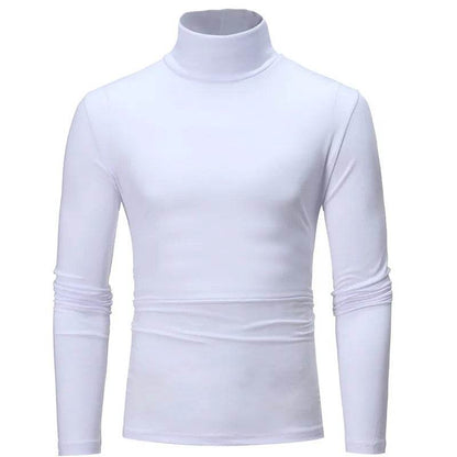 Bigsweety Men's Slim Fit Turtleneck Pullover - Casual Solid Color Top - Buy Center