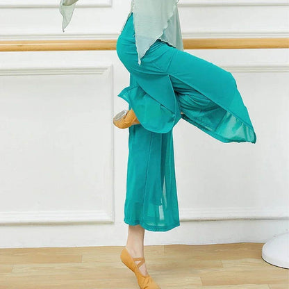 Women's Loose Wide Leg Dance Pants - Comfortable Ankle-Length Trousers - Buy Center
