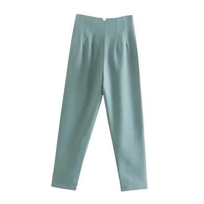 TRAF High Waist Women's Trousers - Office Wear & Casual Style - Buy Center