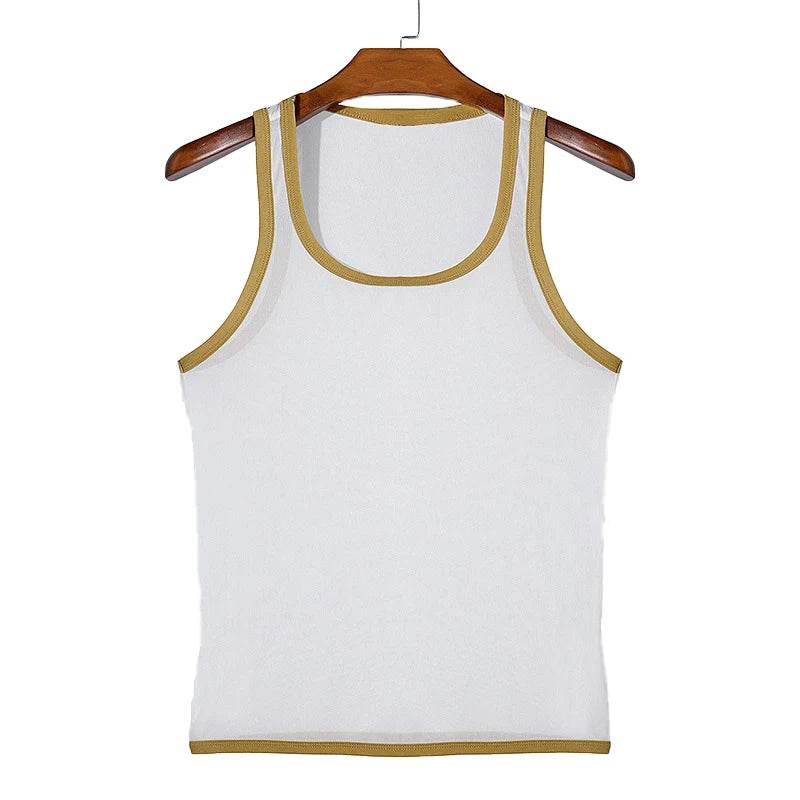 Men’s Summer Mesh Tank Top - Casual U Neck Sleeveless Vest for Clubwear - Buy Center