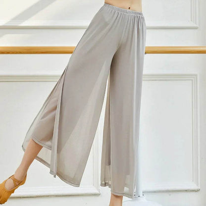 Women's Loose Wide Leg Dance Pants - Comfortable Ankle-Length Trousers - Buy Center