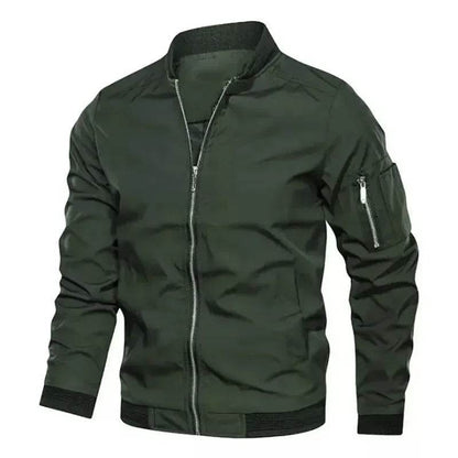 Men's Casual Windproof Jacket - Autumn Baseball Coat with Zipper Closure - Buy Center