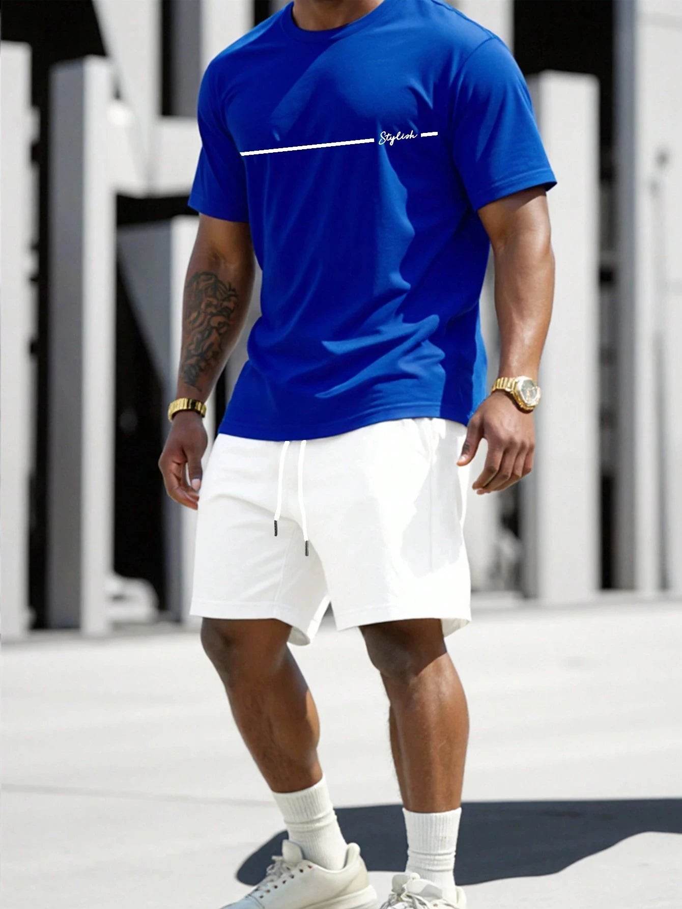 YEAE Men's Summer Casual Suit - Breathable Short Sleeve Set - Buy Center