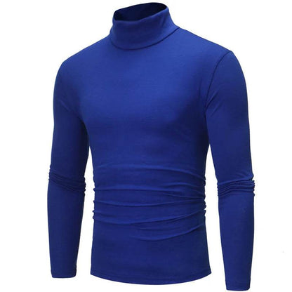 Bigsweety Men's Slim Fit Turtleneck Pullover - Casual Solid Color Top - Buy Center