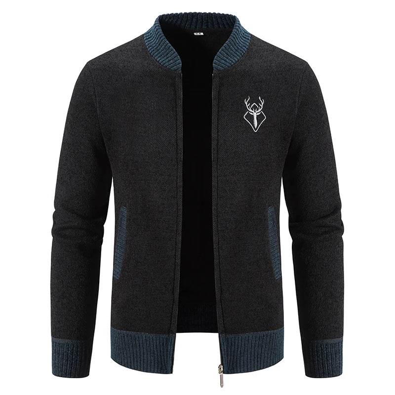 ENWEIGE Men's Knit Sweater Jacket - Casual Cold Weather Y2K Streetwear - Buy Center