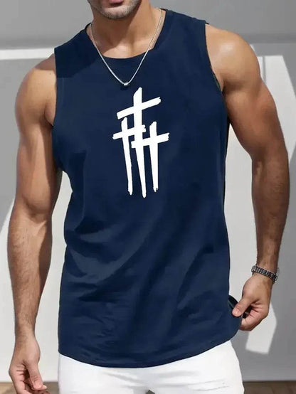 Men's Summer Round Neck Tank Top - Casual Gym Vest, Plus Size Available - Buy Center