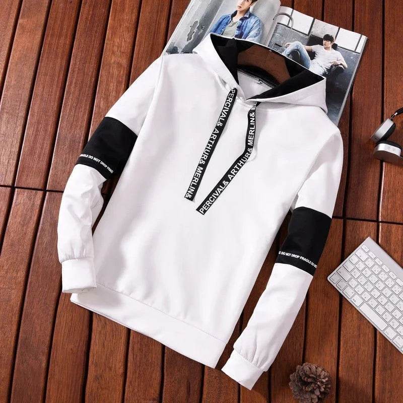 Men's Casual Long Sleeve Hoodie - Spring Hip Hop Pullover Sweatshirt - Buy Center