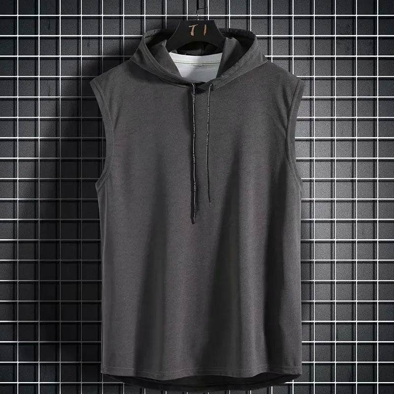 Men's Summer Gym Hooded Tank Top - Casual Fitness Vest for Bodybuilding - Buy Center