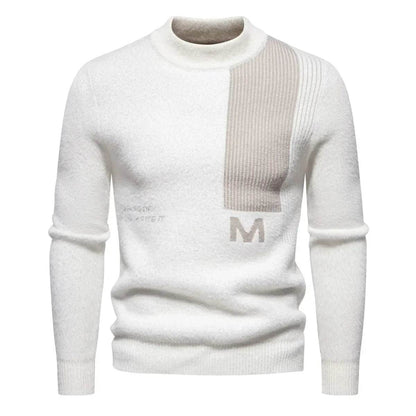 Pullover Men's Trend Sweater Slim Fit Casual Knitted Turtleneck Pullover Tops Men Clothes - Buy Center