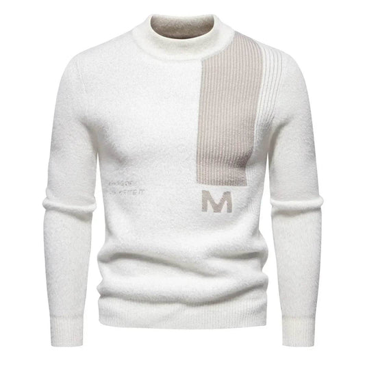 Pullover Men's Trend Sweater Slim Fit Casual Knitted Turtleneck Pullover Tops Men Clothes - Buy Center