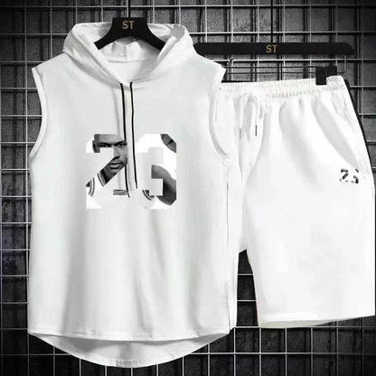 Men's Summer Casual Two Piece Set - T-Shirt & Shorts Twin Suit - Buy Center