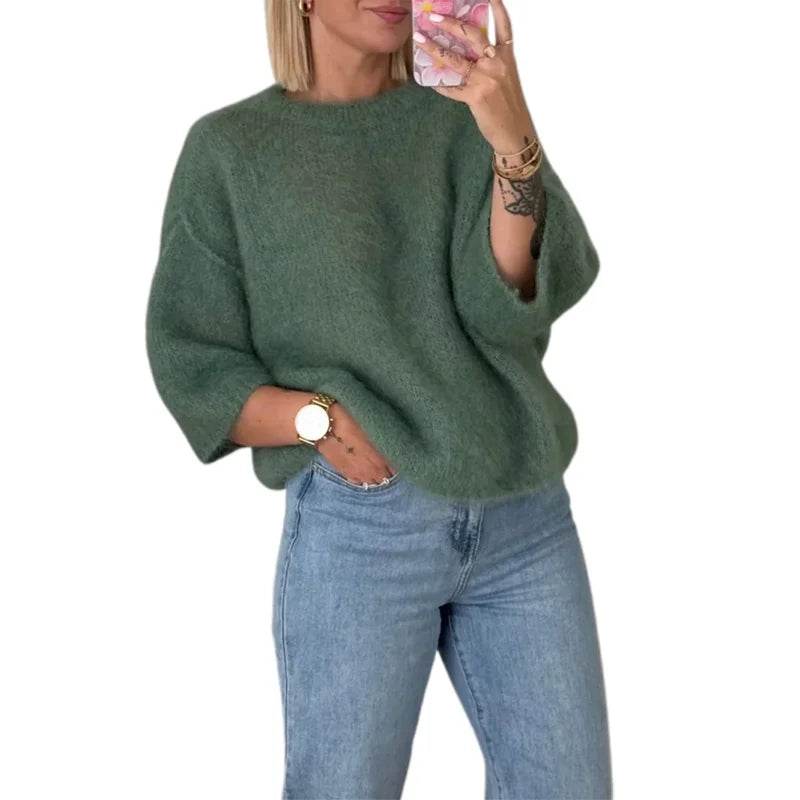 Xingqing Women's Solid Color Sweater Vest - Loose Fit Pullover Top - Buy Center