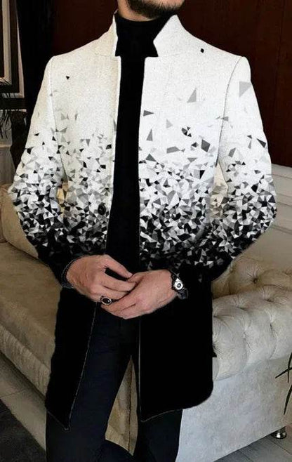 Men's Spring Woolen Trench Coat - Casual Street Style with Pockets - Buy Center