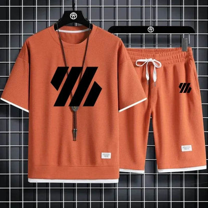 Men's Casual Sports Suit - Short Sleeve Tracksuit Summer Set - Buy Center